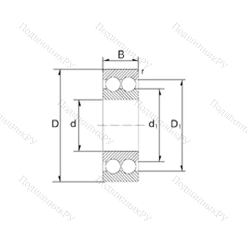 Подшипник шариковый радиально-упорный 3206