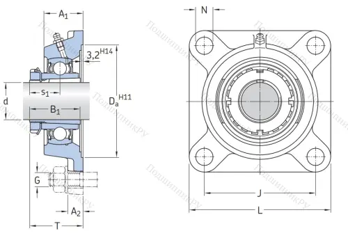Подшипниковый узел FYJ 55 KF в Саратове