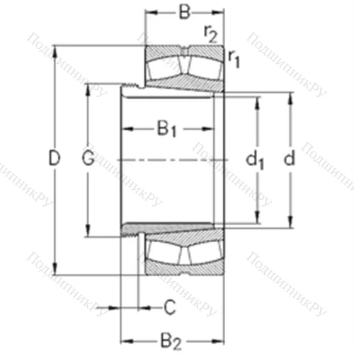 Подшипник роликовый радиальный самоцентрирующийся 23134-K-MB-W 33+AH 3134