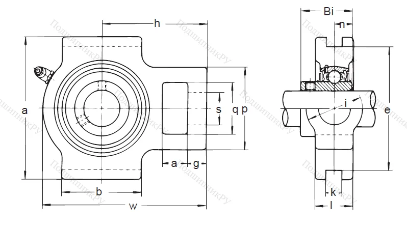 Подшипниковый узел UCT 209