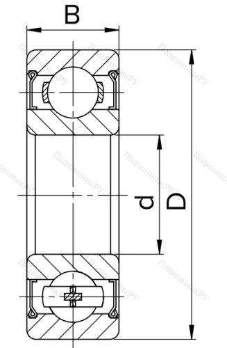 Миниатюрный шариковый подшипник 80016 T (606 ZZT) 9S29KT2OI7 в Саратове
