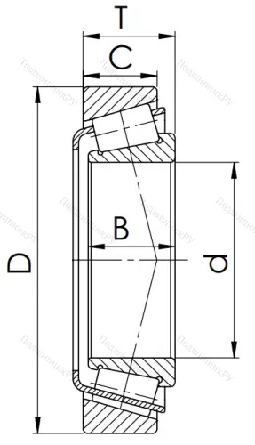 Конический роликовый подшипник 33113 (3007113) в Саратове