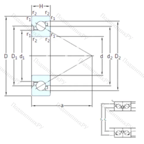 Подшипник шариковый упорно-радиальный BSA 209 CG от производителя  SKF