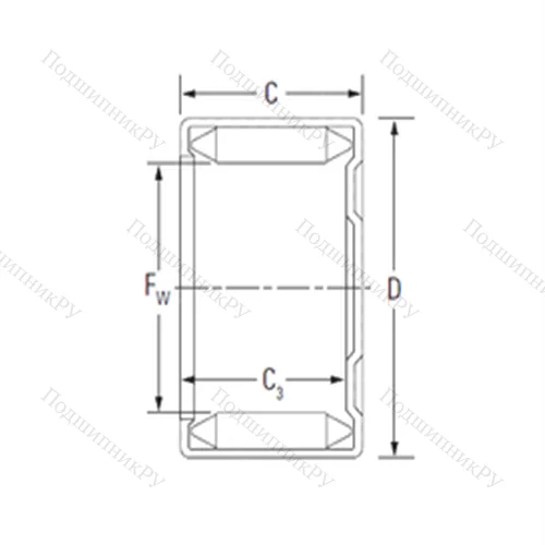 Подшипник игольчатый радиальный DLF 6 10