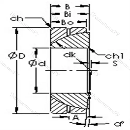 Подшипник скольжения сферический GAC 85S от производителя  AST