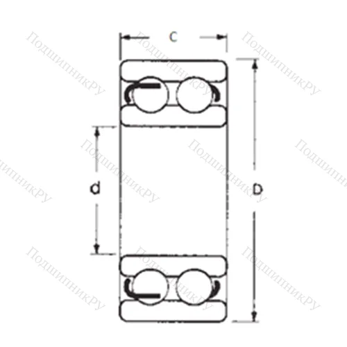 Подшипник шариковый радиальный 4313ZZ