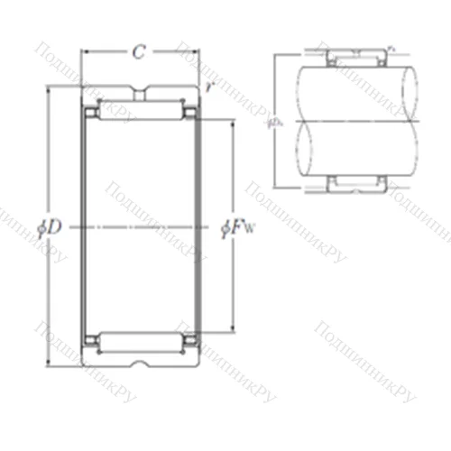 Подшипник игольчатый радиальный RNA 4964