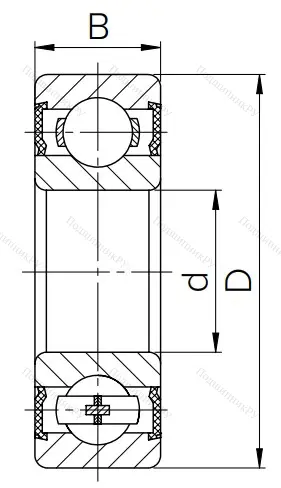 Миниатюрный шариковый подшипник 6-180026 С17 в Саратове