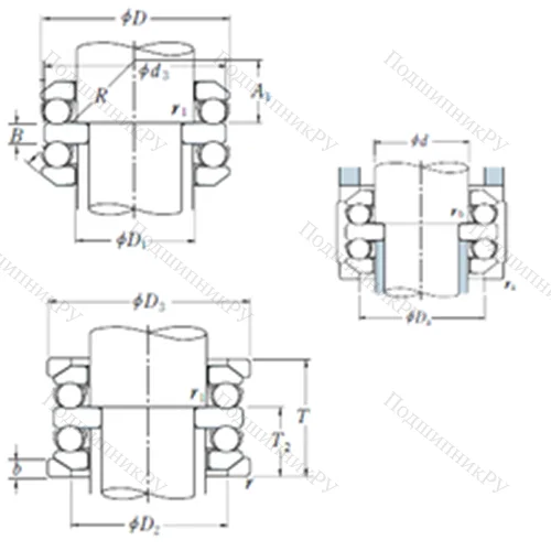 Подшипник шариковый упорный 54217U от производителя  NSK