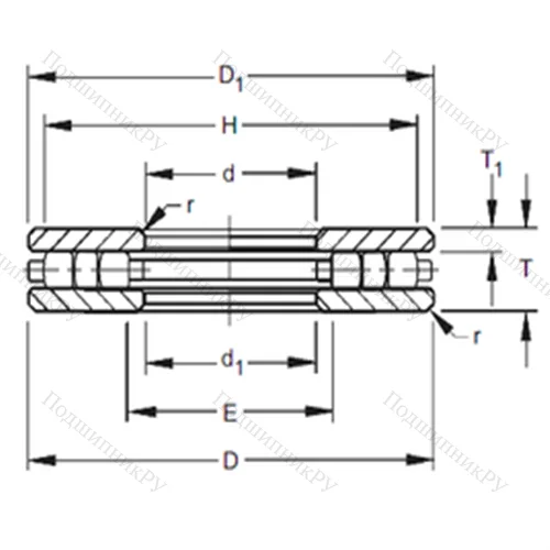 Подшипник роликовый упорный 40TP 114 от производителя  TIMKEN Подшипник роликовый упорный 40TP 114 от производителя  TIMKEN