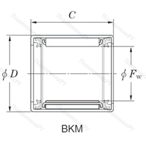 Подшипник игольчатый радиальный BKM 131914J