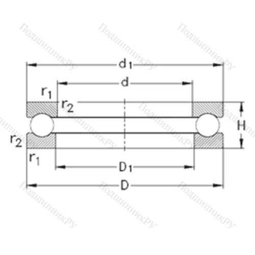 Подшипник шариковый упорный 51160-MP от производителя  NKE Подшипник шариковый упорный 51160-MP от производителя  NKE