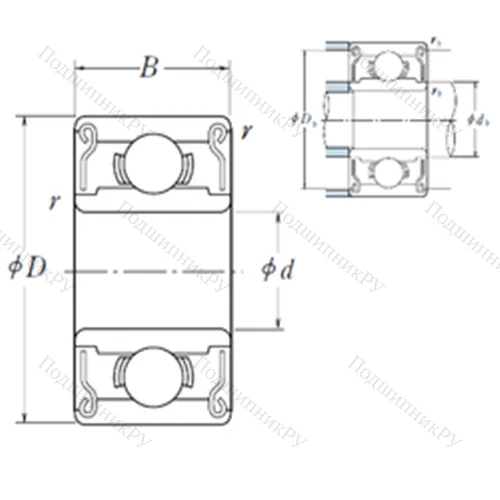 Подшипник шариковый радиальный 682ZZ