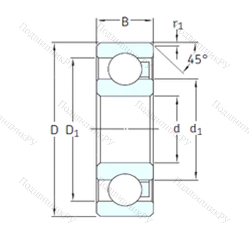 Подшипник шариковый радиальный 625/HR 11QN