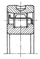 Модификация подшипника 402318М размер 90x190x43 от производителя  ГПЗ-3