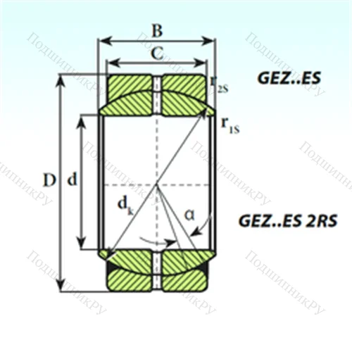Подшипник скольжения сферический GEZ 50 ES
