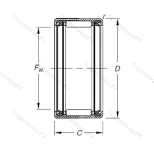 Подшипник игольчатый радиальный JTT-59