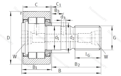 Подшипник NUKR 40 A от производителя  INA