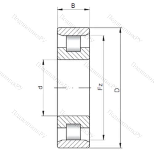 Подшипник роликовый радиальный N 264 E от производителя  CX