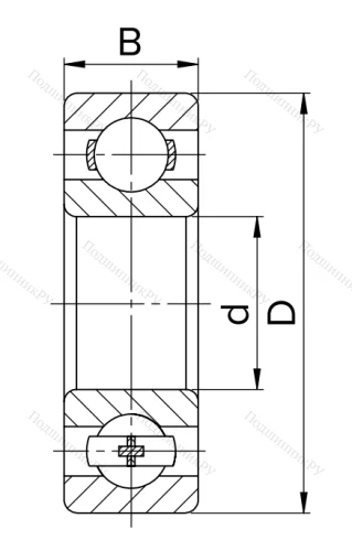 Миниатюрный шариковый подшипник 80023 (623 ZZ) в Саратове