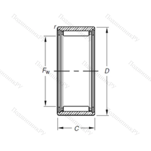 Подшипник игольчатый радиальный NK 7/12TN