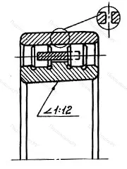 Модификация подшипника 4-3182110К размер 50x80x23 от производителя  ГПЗ-1 Модификация подшипника 4-3182110К размер 50x80x23 от производителя  ГПЗ-1