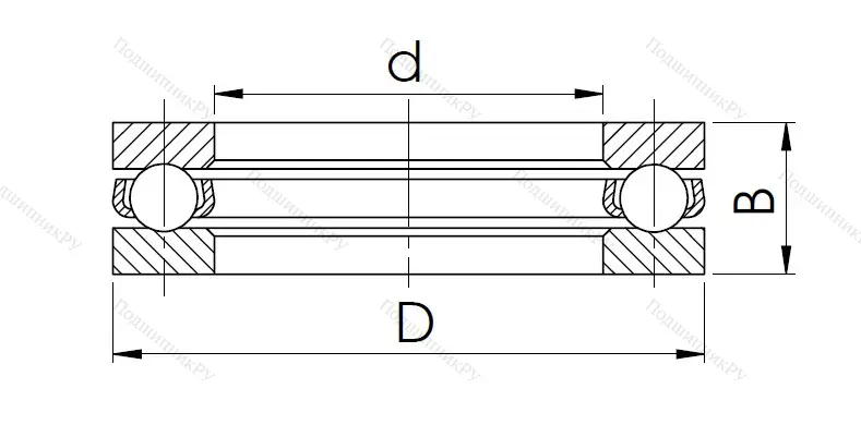 Упорный шариковый подшипник 8310 (51310) в Саратове