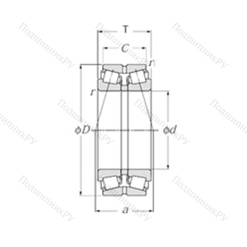 Подшипник роликовый радиально-упорный 423136E 1 от производителя  NTN Подшипник роликовый радиально-упорный 423136E 1 от производителя  NTN