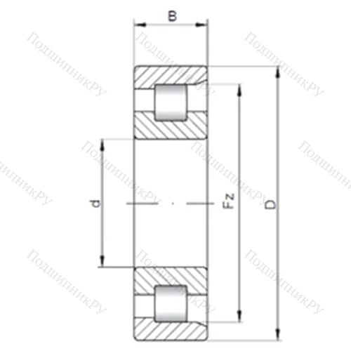 Подшипник роликовый радиальный NF 19/710 от производителя  CX