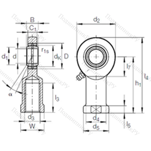 Подшипник скольжения сферический GIR 6 DO