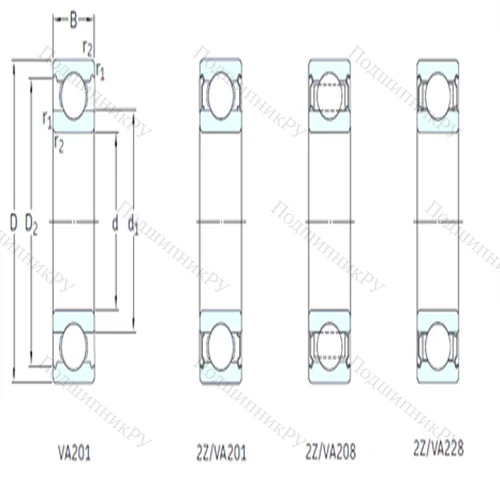 Подшипник шариковый радиальный 6220/VA 201