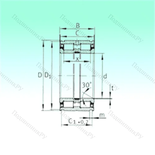 Подшипник роликовый радиальный SL 045011-PP от производителя  NBS
