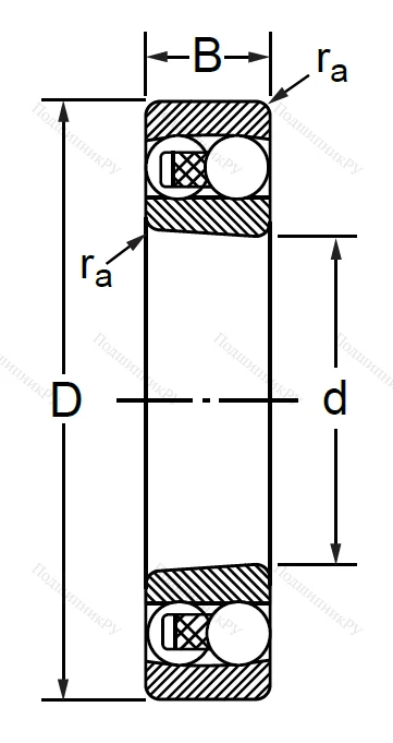 Двухрядный шариковый подшипник 1315 K в Саратове