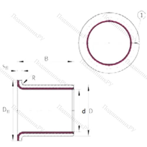 Подшипник скольжения EGF 14120-E 40