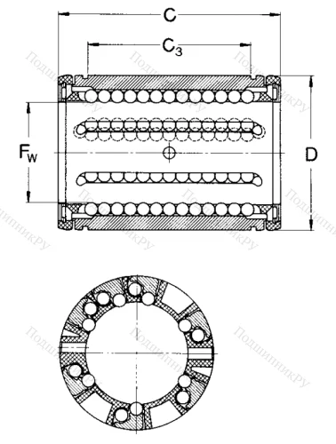 Подшипник линейный LBCR 16 D-2LS в Саратове