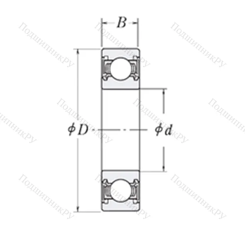 Подшипник шариковый радиальный KLNJ 7/8-2RS от производителя  RHP Подшипник шариковый радиальный KLNJ 7/8-2RS от производителя  RHP