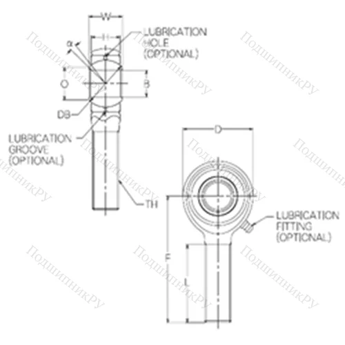 Подшипник скольжения сферический HR 10E от производителя  NMB