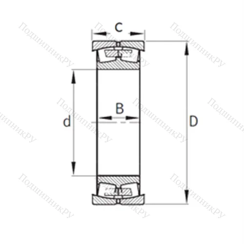 Подшипник роликовый радиальный самоцентрирующийся 801215A