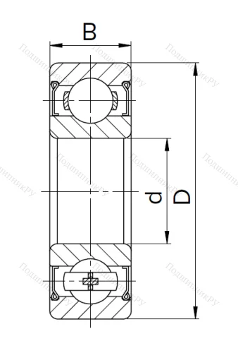 Миниатюрный шариковый подшипник 80016 T (606 ZZT) WZO1TEEIFV в Саратове