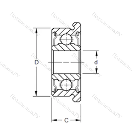 Подшипник шариковый радиальный F 61903-2RS