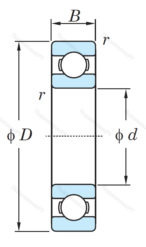 Однорядный шариковый подшипник