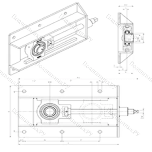 Подшипниковый узел шариковый радиальный UST 201+WB