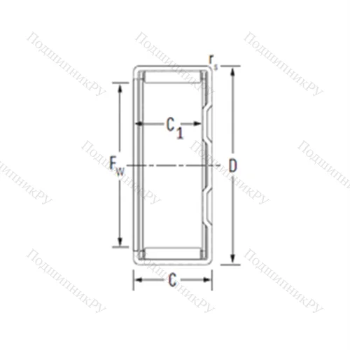 Подшипник игольчатый радиальный BK 0408 от производителя  KOYO Подшипник игольчатый радиальный BK 0408 от производителя  KOYO