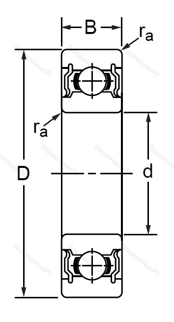 Однорядный шариковый подшипник SS 6211 2RS (180211 Ю ГОСТ) в Саратове