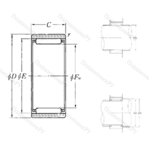 Подшипник игольчатый радиальный RNAO-12?19?13,5