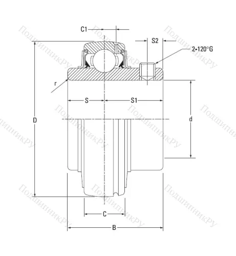 Корпусный подшипник UC 209-28 в Саратове