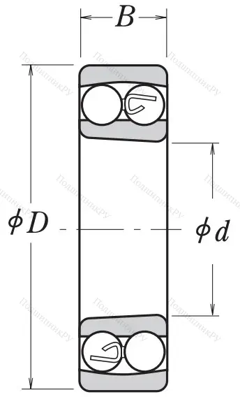 Двухрядный шариковый подшипник 1215 K в Саратове
