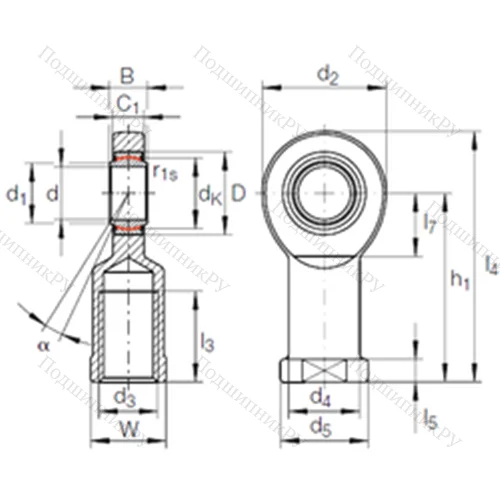 Подшипник скольжения сферический GIR 10 UK