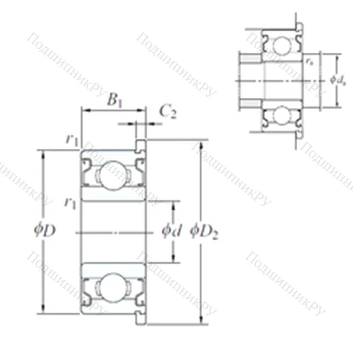 Подшипник шариковый радиальный WMLFN 7013 ZZ