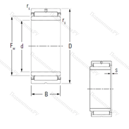 Подшипник игольчатый радиальный NKJ 32/30